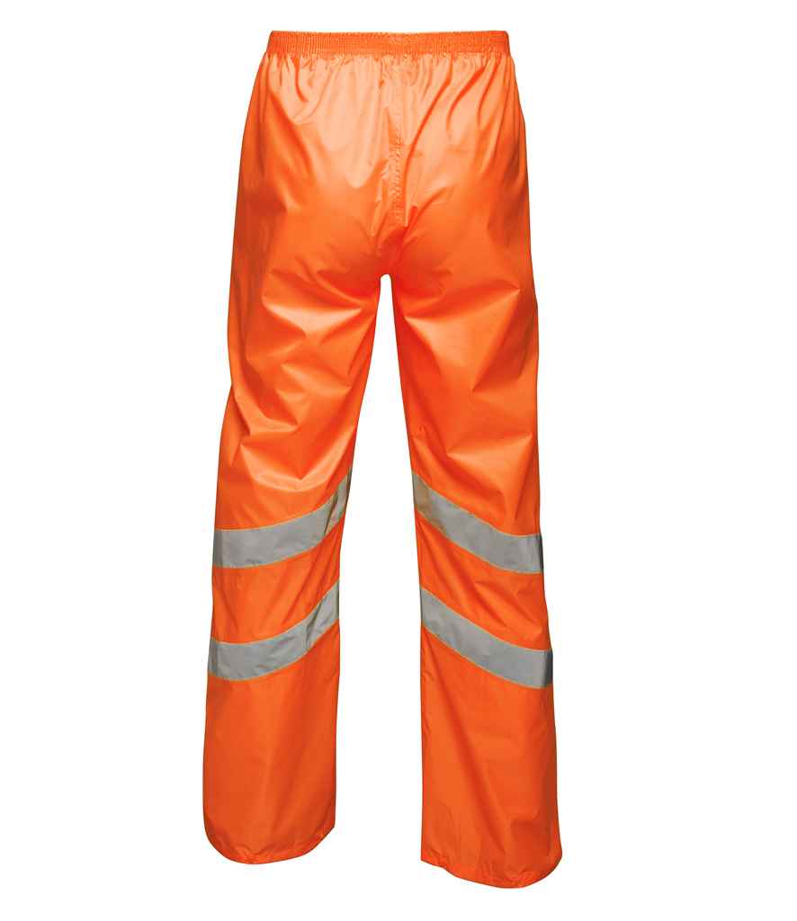 Regatta High Visibility Pro Packaway Overtrousers in by Regatta High Visibility — Custom branded clothing by Print Press, featuring premium embroidery produced in our specialist print lab in the UK.