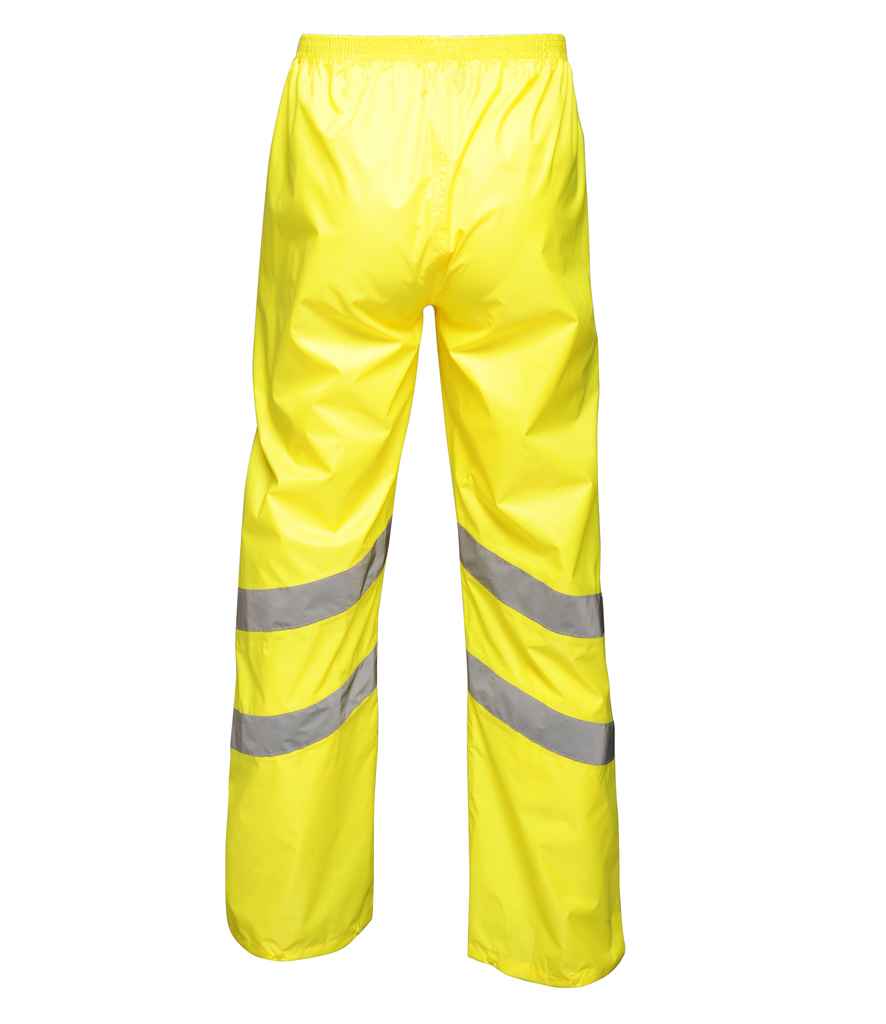 Regatta High Visibility Pro Packaway Overtrousers in by Regatta High Visibility — Custom branded clothing by Print Press, featuring premium embroidery produced in our specialist print lab in the UK.