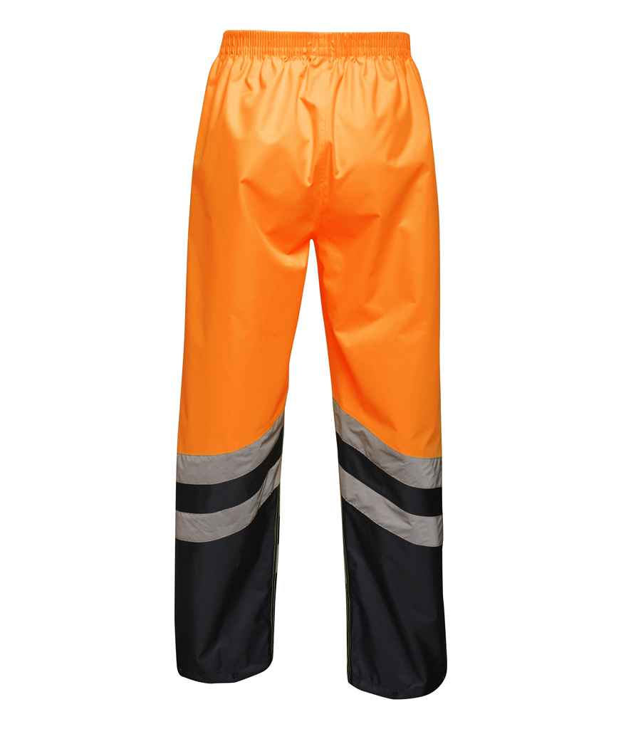 Regatta High Visibility Pro Contrast Overtrousers in by Regatta High Visibility — Custom branded clothing by Print Press, featuring premium embroidery produced in our specialist print lab in the UK.