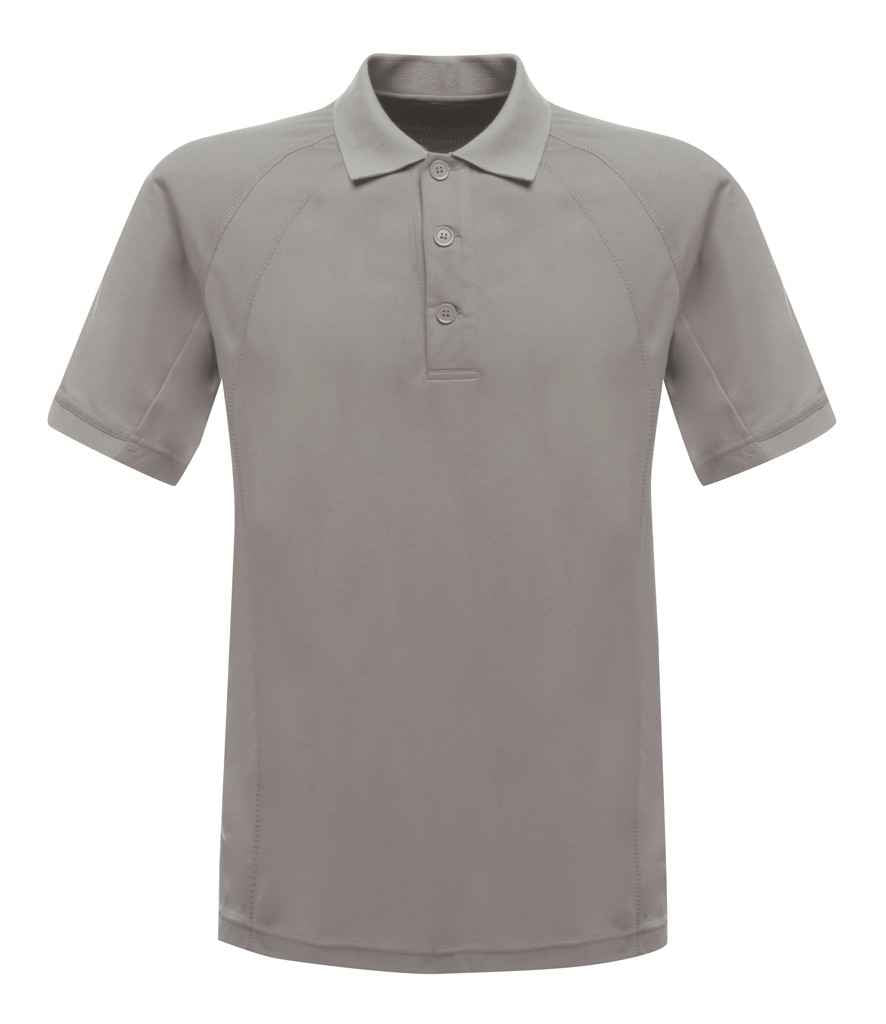 Regatta Coolweave Pique Polo Shirt in Silver by Regatta — Custom branded clothing by Print Press, featuring premium embroidery produced in our specialist print lab in the UK.