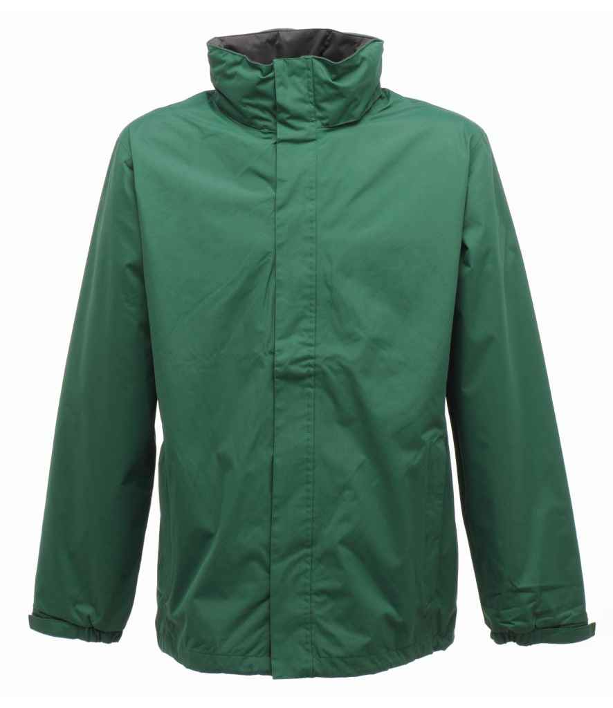 Regatta Ardmore Waterproof Shell Jacket in Bottle Green Seal Grey by Regatta — Custom branded clothing by Print Press, featuring premium embroidery produced in our specialist print lab in the UK.