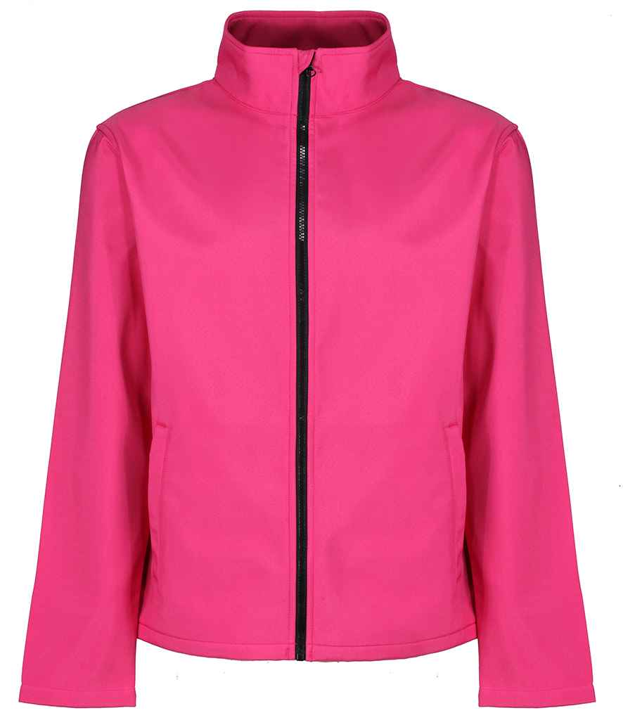 Regatta Ablaze Printable Soft Shell Jacket in Hot Pink Black by Regatta — Custom branded clothing by Print Press, featuring premium embroidery produced in our specialist print lab in the UK.