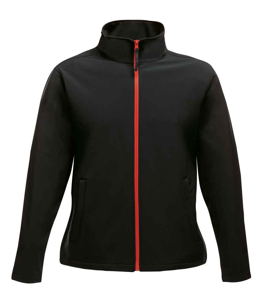 Regatta Ladies Ablaze Printable Soft Shell Jacket in Black Classic Red by Regatta — Custom branded clothing by Print Press, featuring premium embroidery produced in our specialist print lab in the UK.