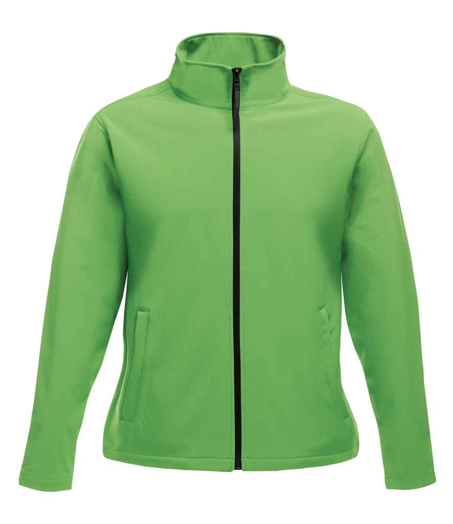 Regatta Ladies Ablaze Printable Soft Shell Jacket in Extreme Green Black by Regatta — Custom branded clothing by Print Press, featuring premium embroidery produced in our specialist print lab in the UK.