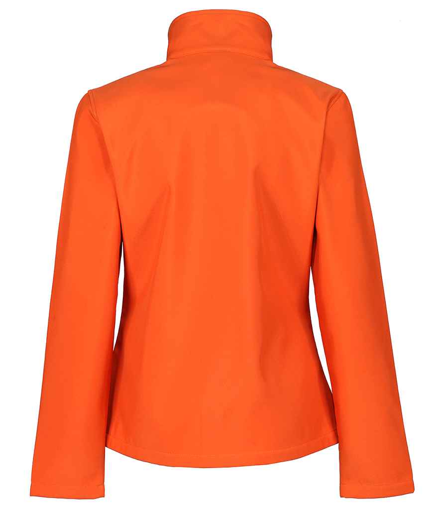 Regatta Ladies Ablaze Printable Soft Shell Jacket in Magma Orange Black by Regatta — Custom branded clothing by Print Press, featuring premium embroidery produced in our specialist print lab in the UK.