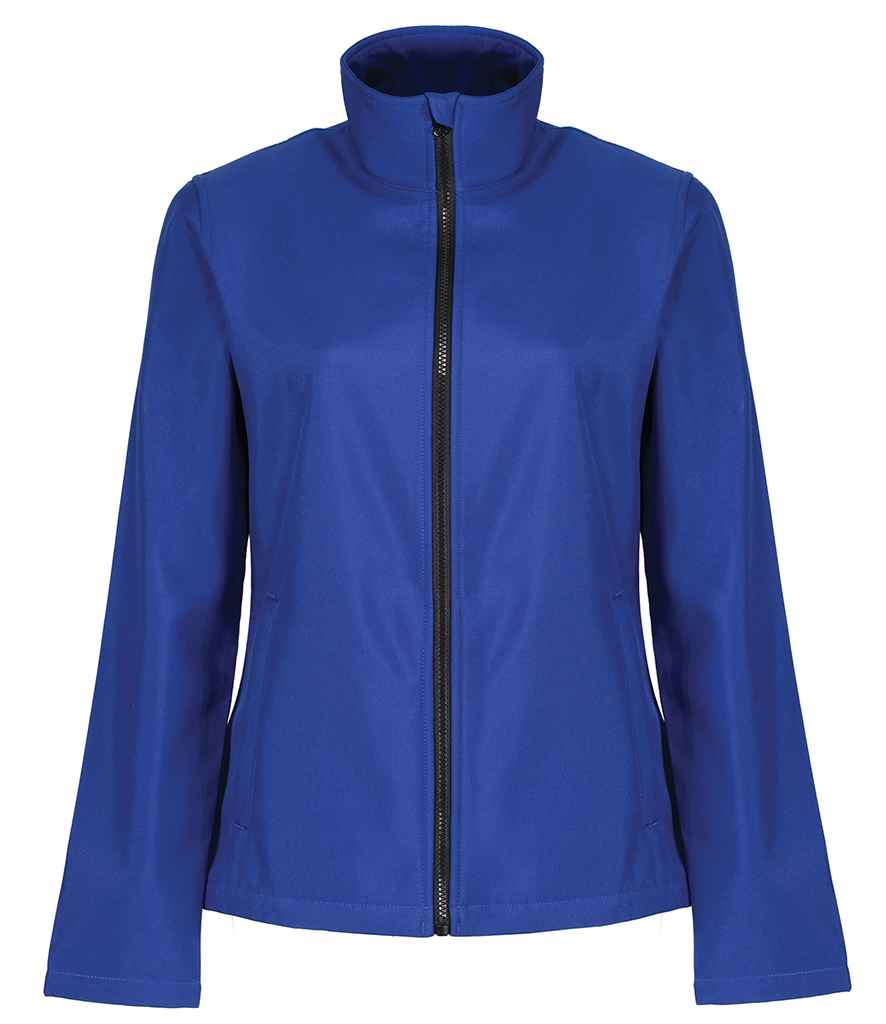 Regatta Ladies Ablaze Printable Soft Shell Jacket in New Royal Blue Black by Regatta — Custom branded clothing by Print Press, featuring premium embroidery produced in our specialist print lab in the UK.