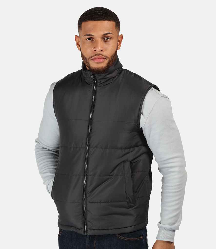 Regatta Access Insulated Bodywarmer in Seal Grey Black by Regatta — Custom branded clothing by Print Press, featuring premium embroidery produced in our specialist print lab in the UK.