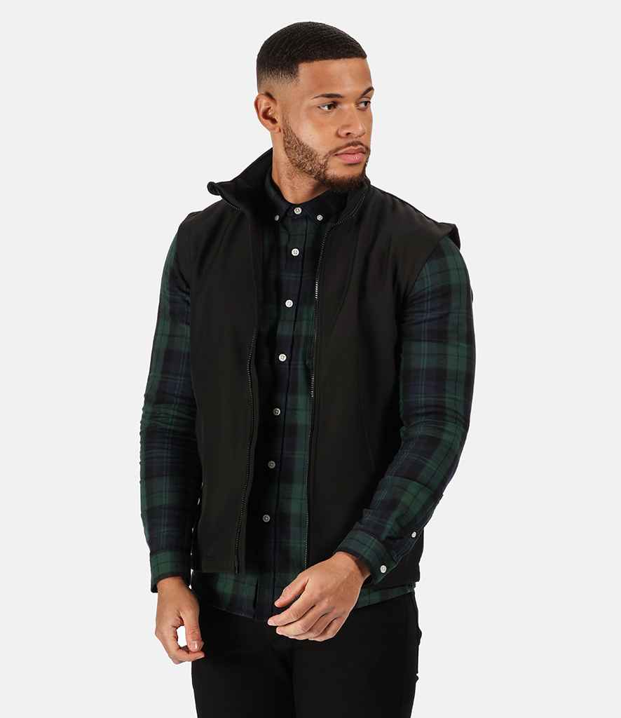 Regatta Ablaze Soft Shell Bodywarmer in by Regatta — Custom branded clothing by Print Press, featuring premium embroidery produced in our specialist print lab in the UK.