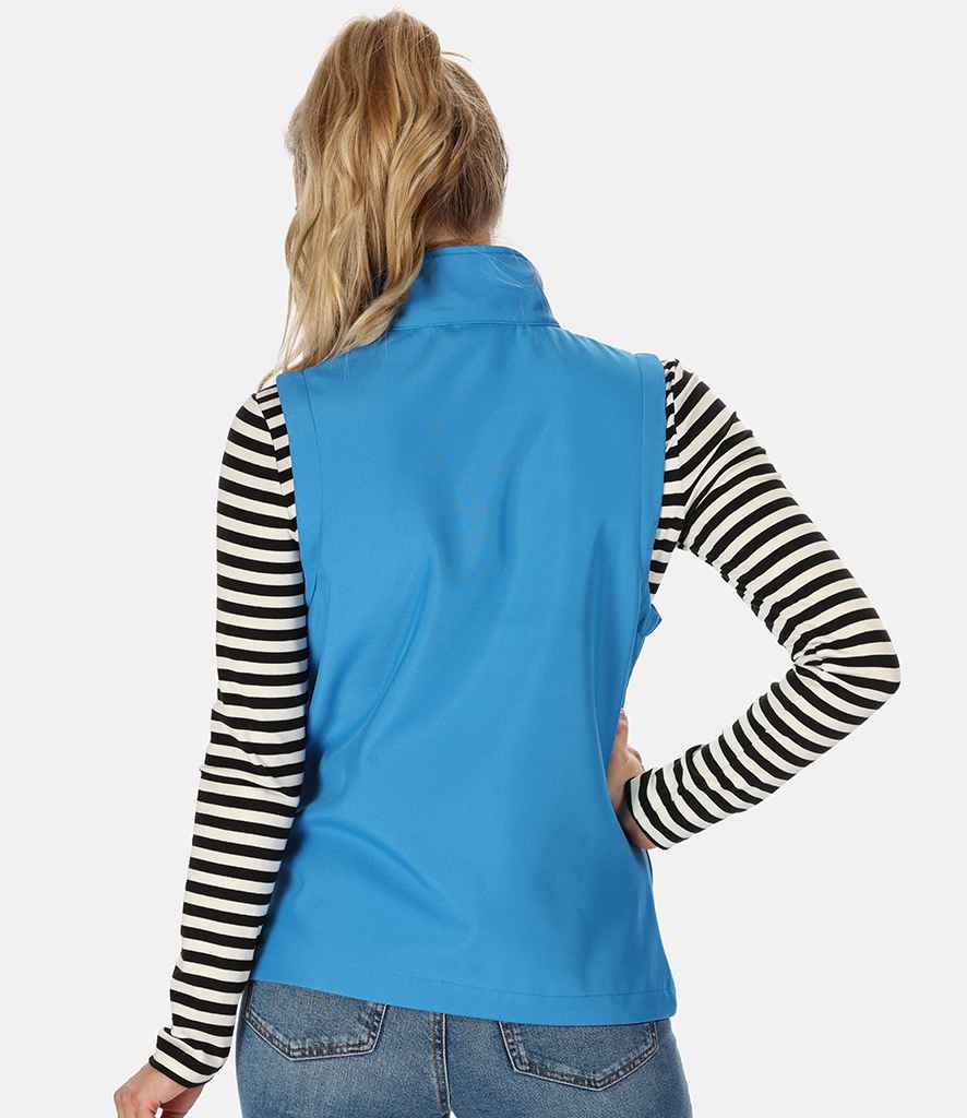 Regatta Ladies Ablaze Soft Shell Bodywarmer in by Regatta — Custom branded clothing by Print Press, featuring premium embroidery produced in our specialist print lab in the UK.