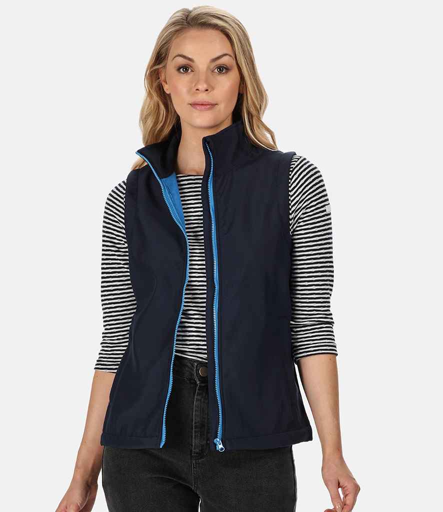Regatta Ladies Ablaze Soft Shell Bodywarmer in by Regatta — Custom branded clothing by Print Press, featuring premium embroidery produced in our specialist print lab in the UK.