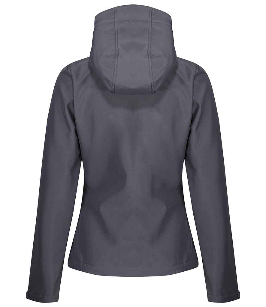 Regatta Ladies Venturer Three Layer Hooded Soft Shell Jacket in by Regatta — Custom branded clothing by Print Press, featuring premium embroidery produced in our specialist print lab in the UK.