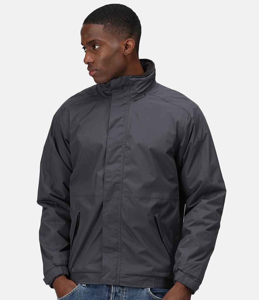 Regatta Eco Dover Waterproof Insulated Jacket in Seal Grey Black by Regatta — Custom branded clothing by Print Press, featuring premium embroidery produced in our specialist print lab in the UK.