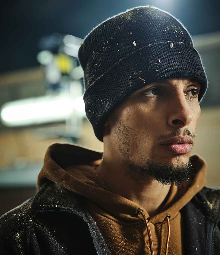 Regatta Axton Cuffed Beanie in ONE Black by Regatta — Custom branded clothing by Print Press, featuring premium embroidery produced in our specialist print lab in the UK.