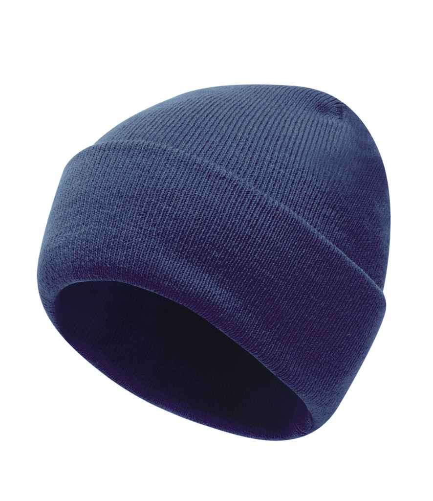 Regatta Axton Cuffed Beanie in ONE Navy by Regatta — Custom branded clothing by Print Press, featuring premium embroidery produced in our specialist print lab in the UK.
