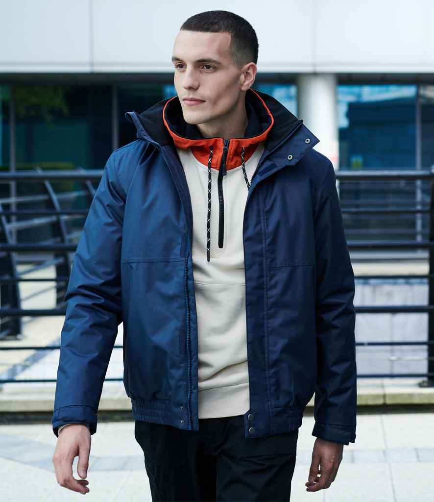 Regatta Blockade Waterproof Jacket in Navy by Regatta — Custom branded clothing by Print Press, featuring premium embroidery produced in our specialist print lab in the UK.