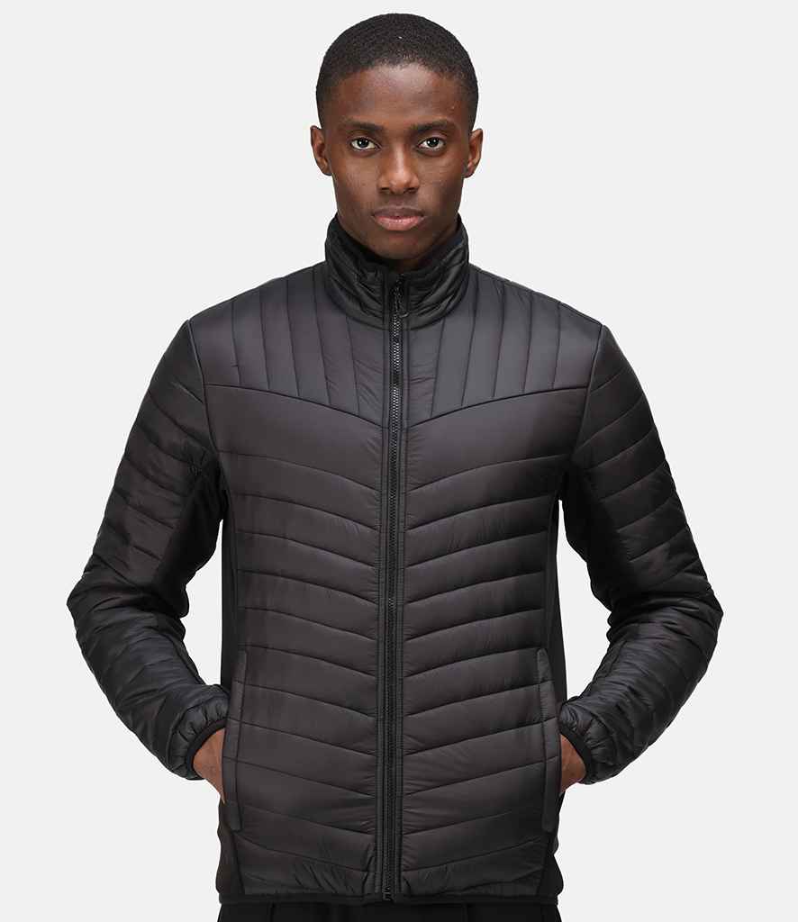 Regatta Tourer Hybrid Jacket in Black by Regatta — Custom branded clothing by Print Press, featuring premium embroidery produced in our specialist print lab in the UK.