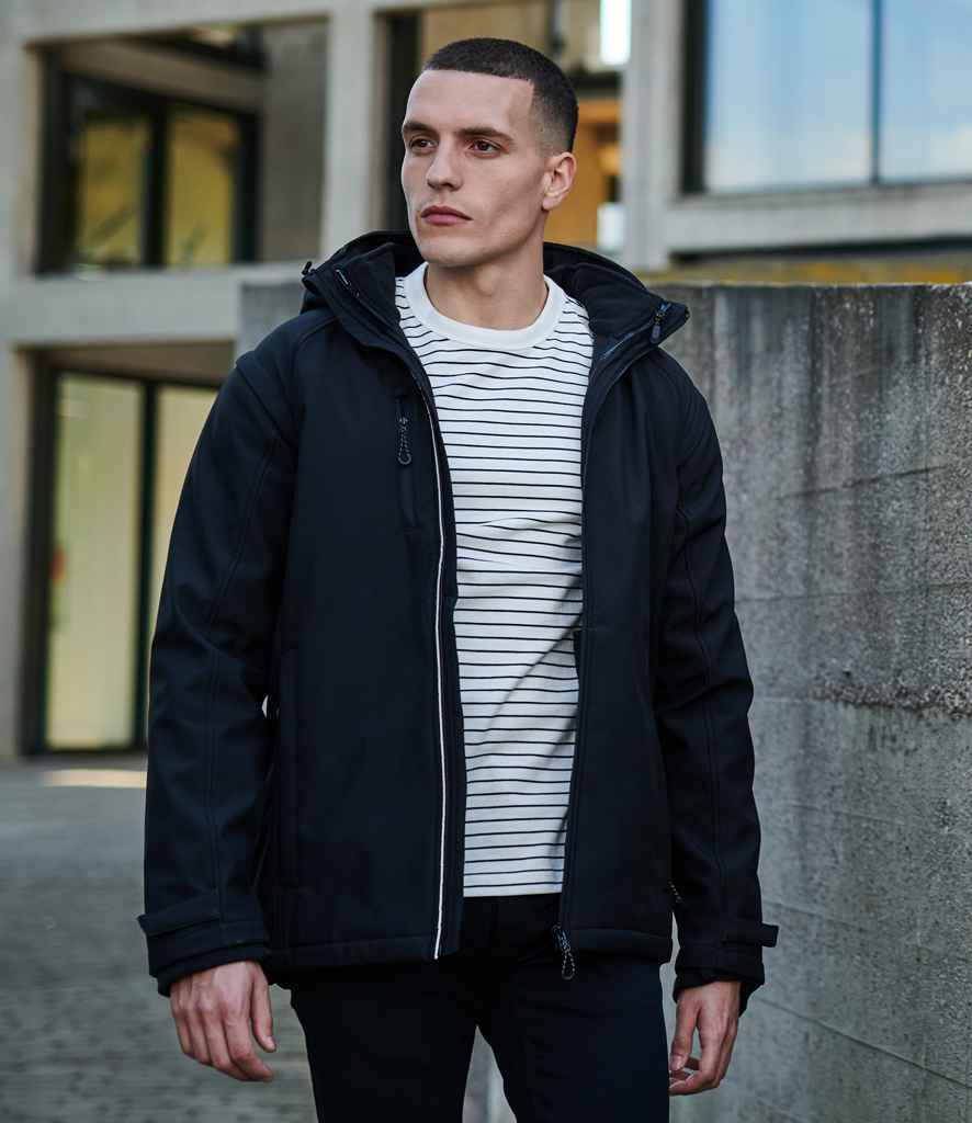 Regatta Erasmus 4-in-1 Soft Shell Jacket in Black Black by Regatta — Custom branded clothing by Print Press, featuring premium embroidery produced in our specialist print lab in the UK.