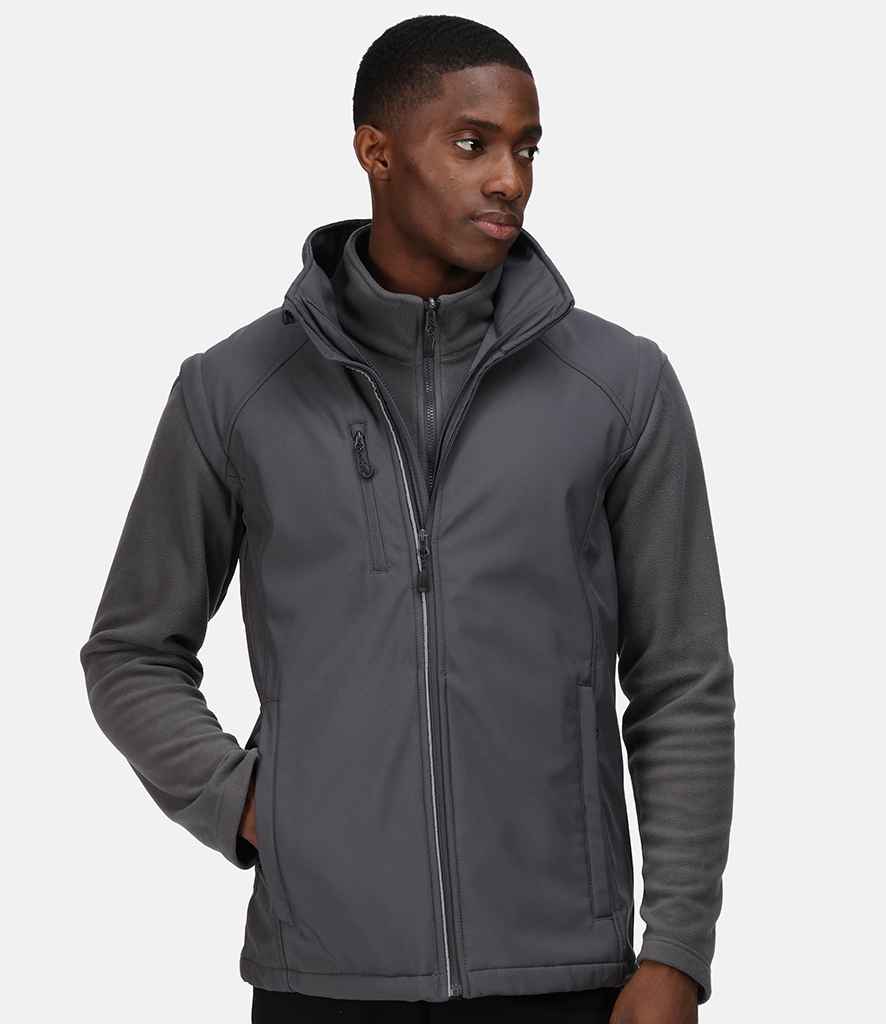 Regatta Erasmus 4-in-1 Soft Shell Jacket in by Regatta — Custom branded clothing by Print Press, featuring premium embroidery produced in our specialist print lab in the UK.