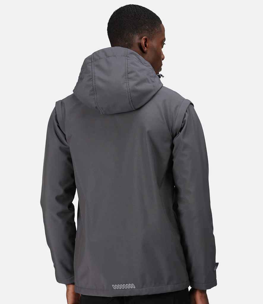 Regatta Erasmus 4-in-1 Soft Shell Jacket in by Regatta — Custom branded clothing by Print Press, featuring premium embroidery produced in our specialist print lab in the UK.