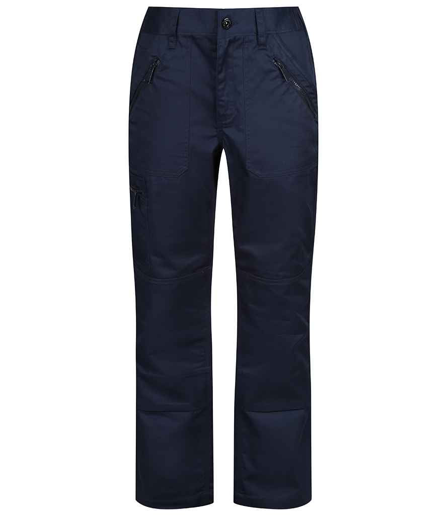 Regatta Ladies Pro Action Trousers in Navy by Regatta — Custom branded clothing by Print Press, featuring premium embroidery produced in our specialist print lab in the UK.