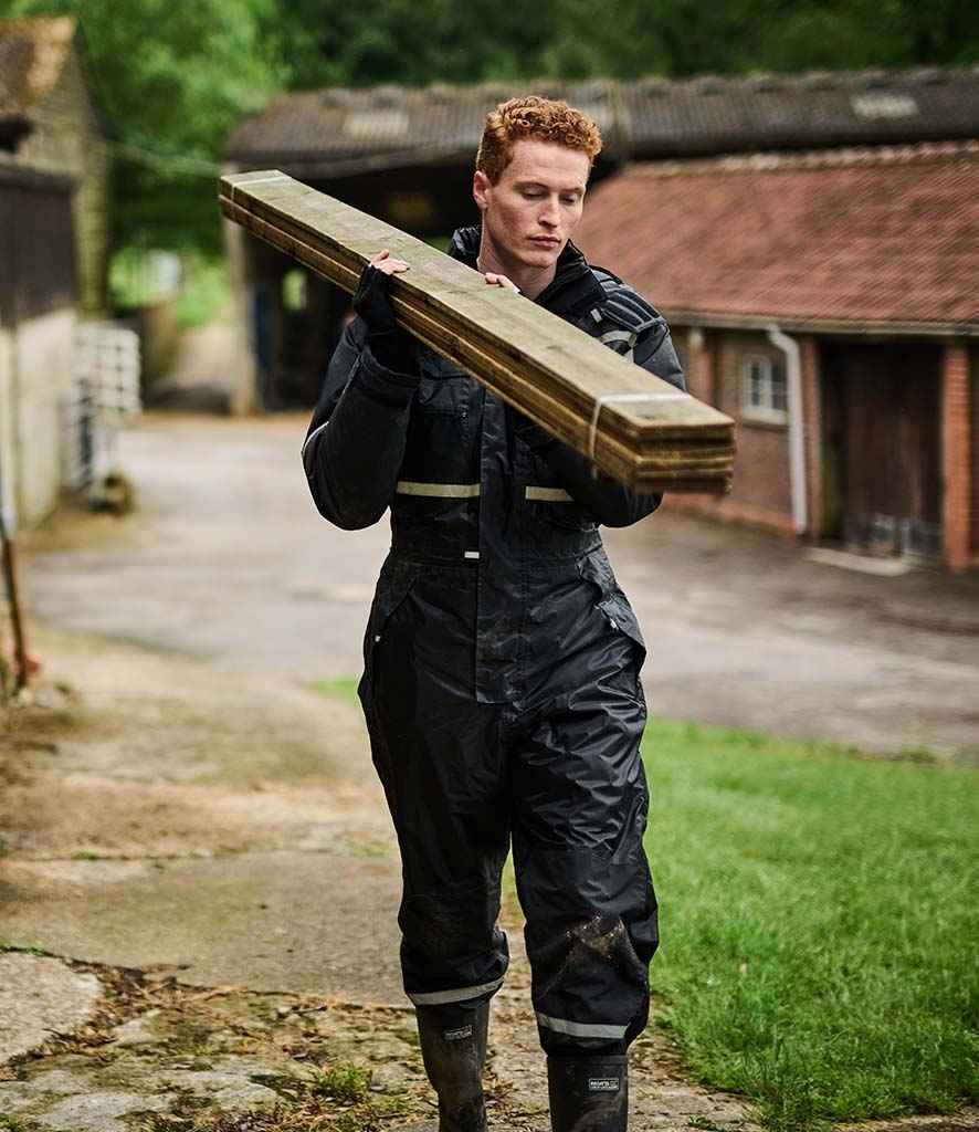 Regatta Pro Waterproof Insulated Coverall in Navy by Regatta — Custom branded clothing by Print Press, featuring premium embroidery produced in our specialist print lab in the UK.
