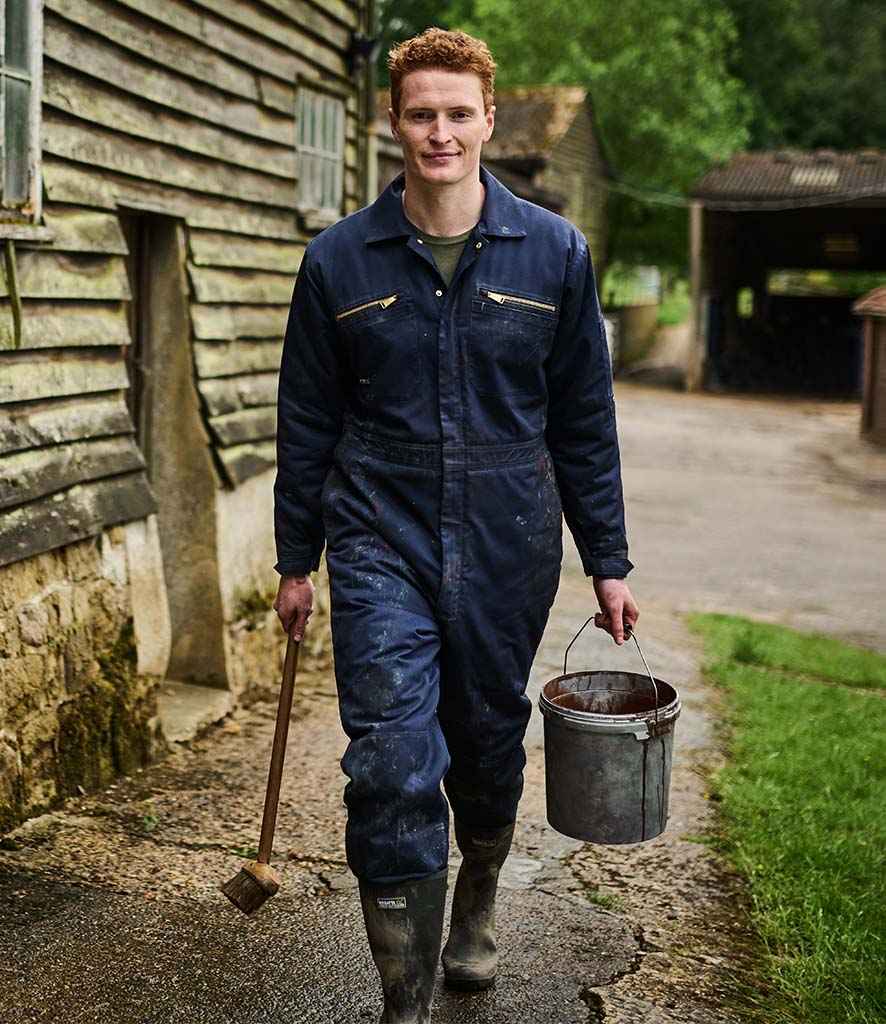Regatta Pro Zip Insulated Coverall in Navy by Regatta — Custom branded clothing by Print Press, featuring premium embroidery produced in our specialist print lab in the UK.