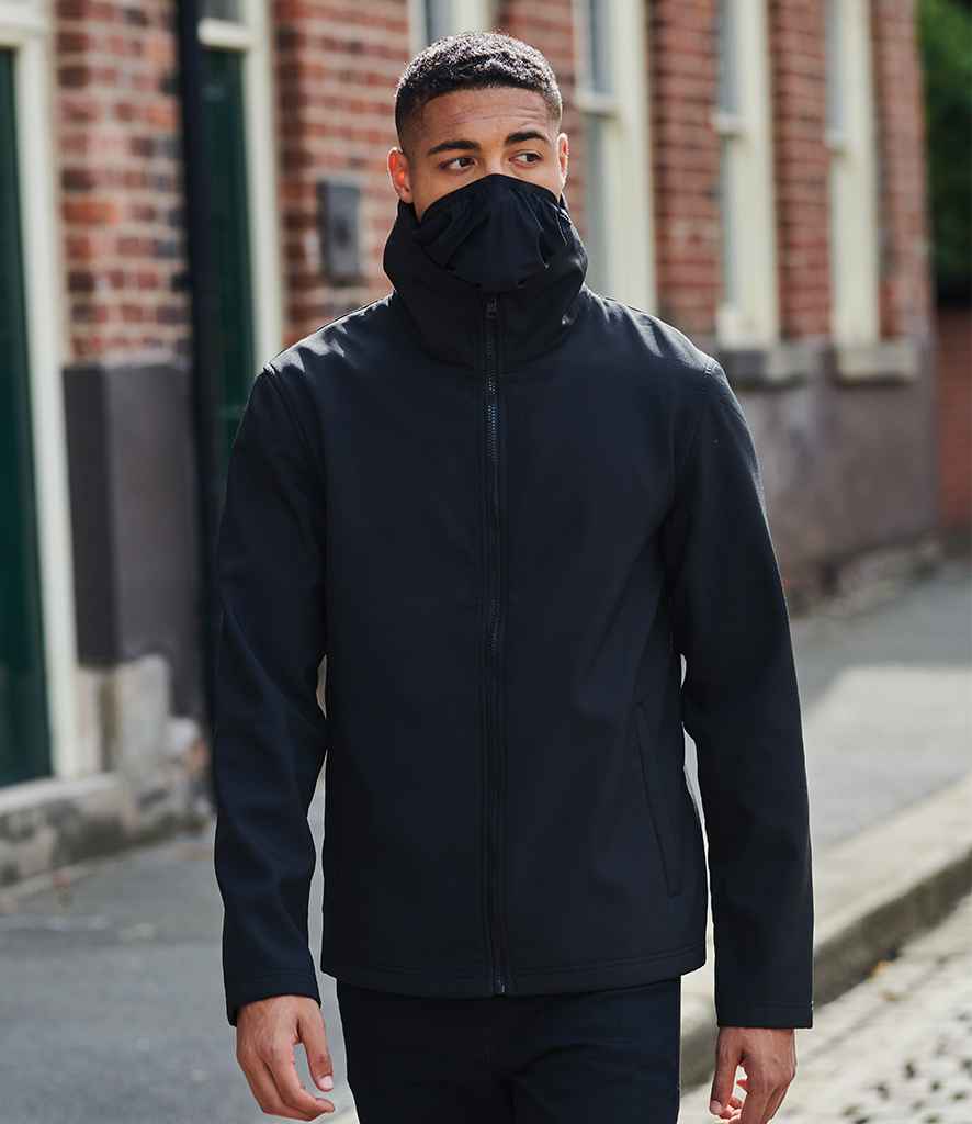 Regatta Pro Cover Up Soft Shell Jacket in Black by Regatta Medical — Custom branded clothing by Print Press, featuring premium embroidery produced in our specialist print lab in the UK.