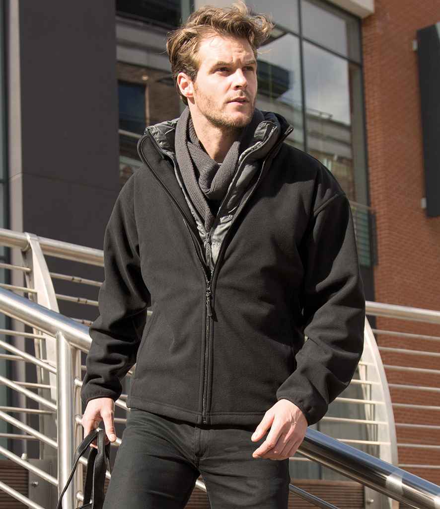 Result Urban Extreme Climate Stopper Fleece Jacket in Black by Result Urban — Custom branded clothing by Print Press, featuring premium embroidery produced in our specialist print lab in the UK.