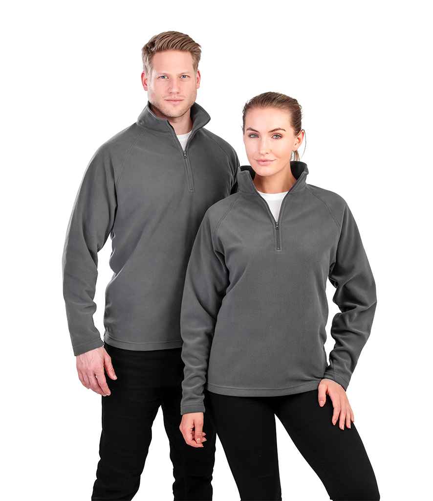Result Core Zip Neck Micro Fleece in by Result Core — Custom branded clothing by Print Press, featuring premium embroidery produced in our specialist print lab in the UK.