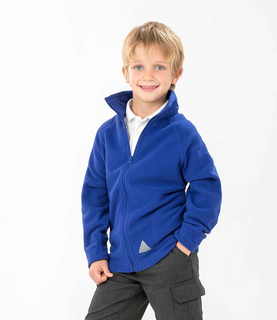 Result Core Kids/Youths Micro Fleece Jacket in Royal Blue by Result Core — Custom branded clothing by Print Press, featuring premium embroidery produced in our specialist print lab in the UK.