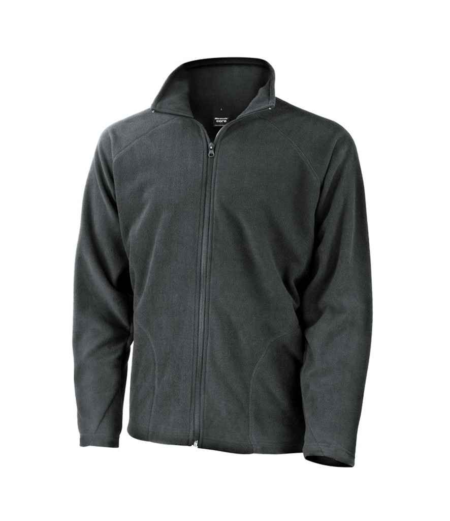 Result Core Micro Fleece Jacket in Charcoal by Result Core — Custom branded clothing by Print Press, featuring premium embroidery produced in our specialist print lab in the UK.