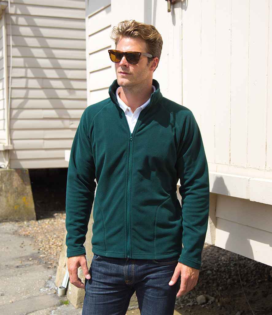Result Core Micro Fleece Jacket in Forest Green by Result Core — Custom branded clothing by Print Press, featuring premium embroidery produced in our specialist print lab in the UK.