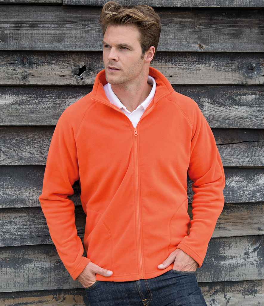 Result Core Micro Fleece Jacket in Orange by Result Core — Custom branded clothing by Print Press, featuring premium embroidery produced in our specialist print lab in the UK.