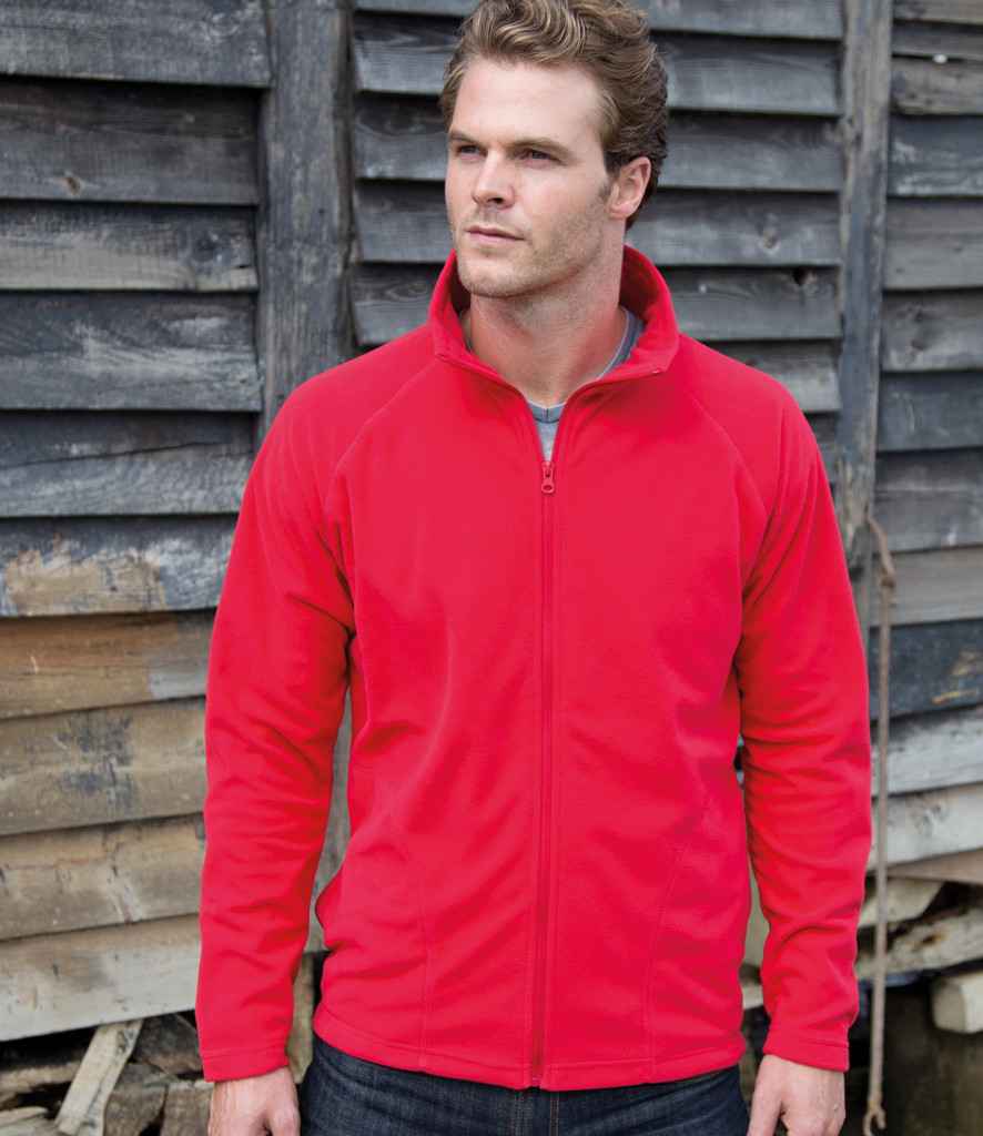 Result Core Micro Fleece Jacket in Red by Result Core — Custom branded clothing by Print Press, featuring premium embroidery produced in our specialist print lab in the UK.