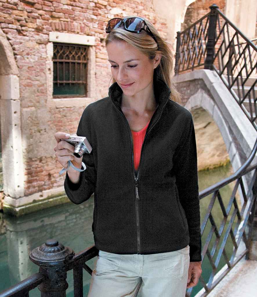Result Ladies Horizon High Grade Micro Fleece Jacket in Black by Result — Custom branded clothing by Print Press, featuring premium embroidery produced in our specialist print lab in the UK.
