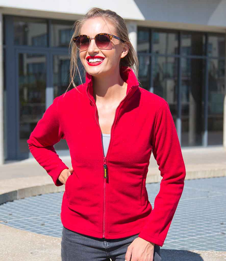 Result Ladies Horizon High Grade Micro Fleece Jacket in Cardinal Red by Result — Custom branded clothing by Print Press, featuring premium embroidery produced in our specialist print lab in the UK.