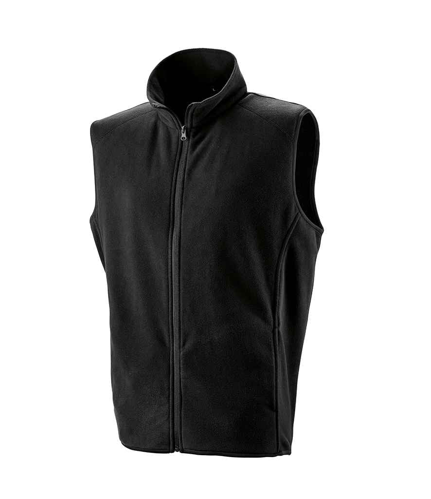Result Core Micro Fleece Gilet in Black by Result Core — Custom branded clothing by Print Press, featuring premium embroidery produced in our specialist print lab in the UK.