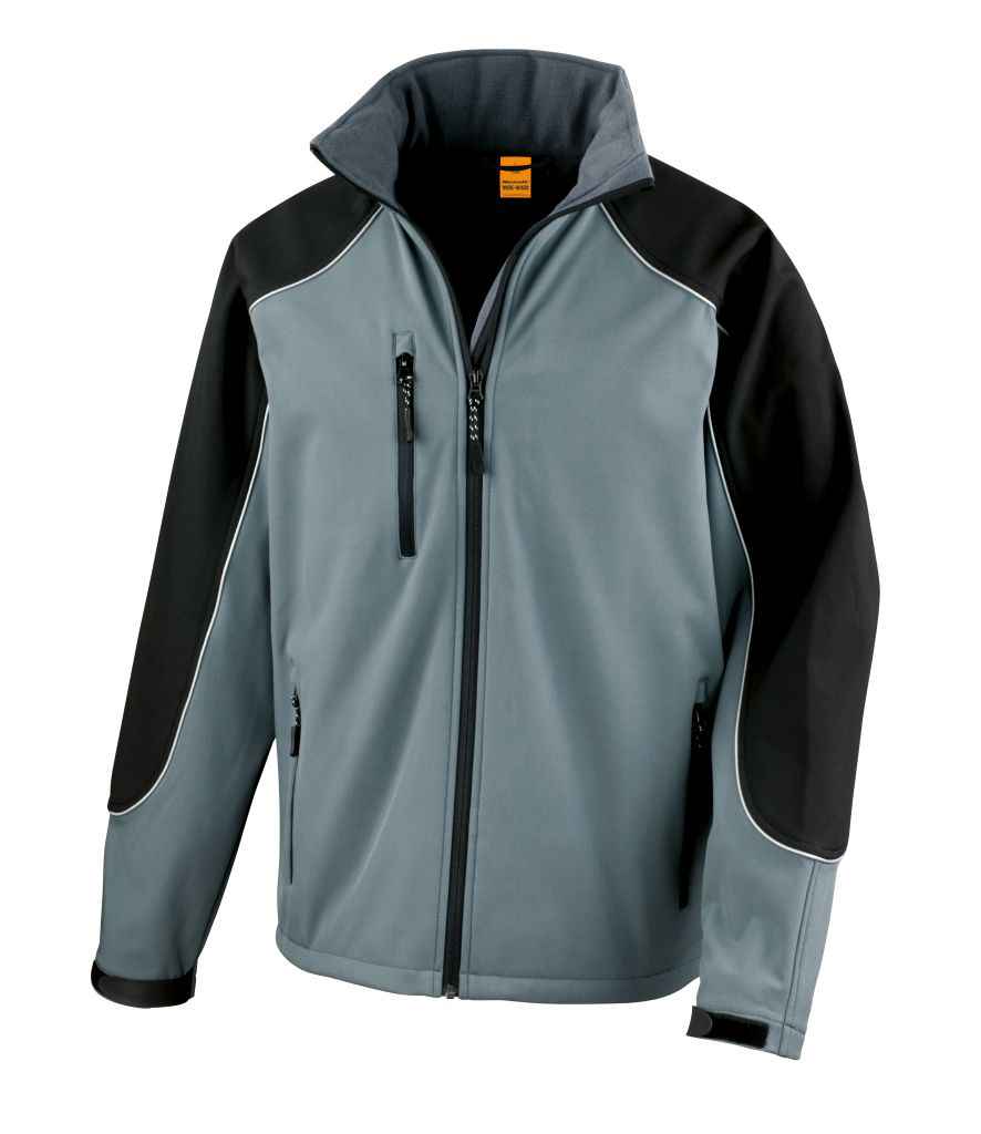 Result Work-Guard Hooded Soft Shell Jacket in by Result Work-Guard — Custom branded clothing by Print Press, featuring premium embroidery produced in our specialist print lab in the UK.