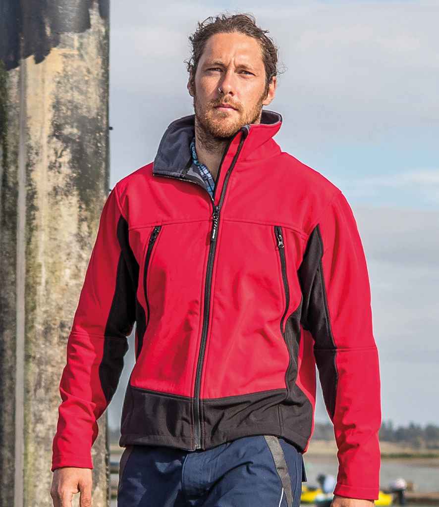 Result Soft Shell Activity Jacket in Red by Result — Custom branded clothing by Print Press, featuring premium embroidery produced in our specialist print lab in the UK.
