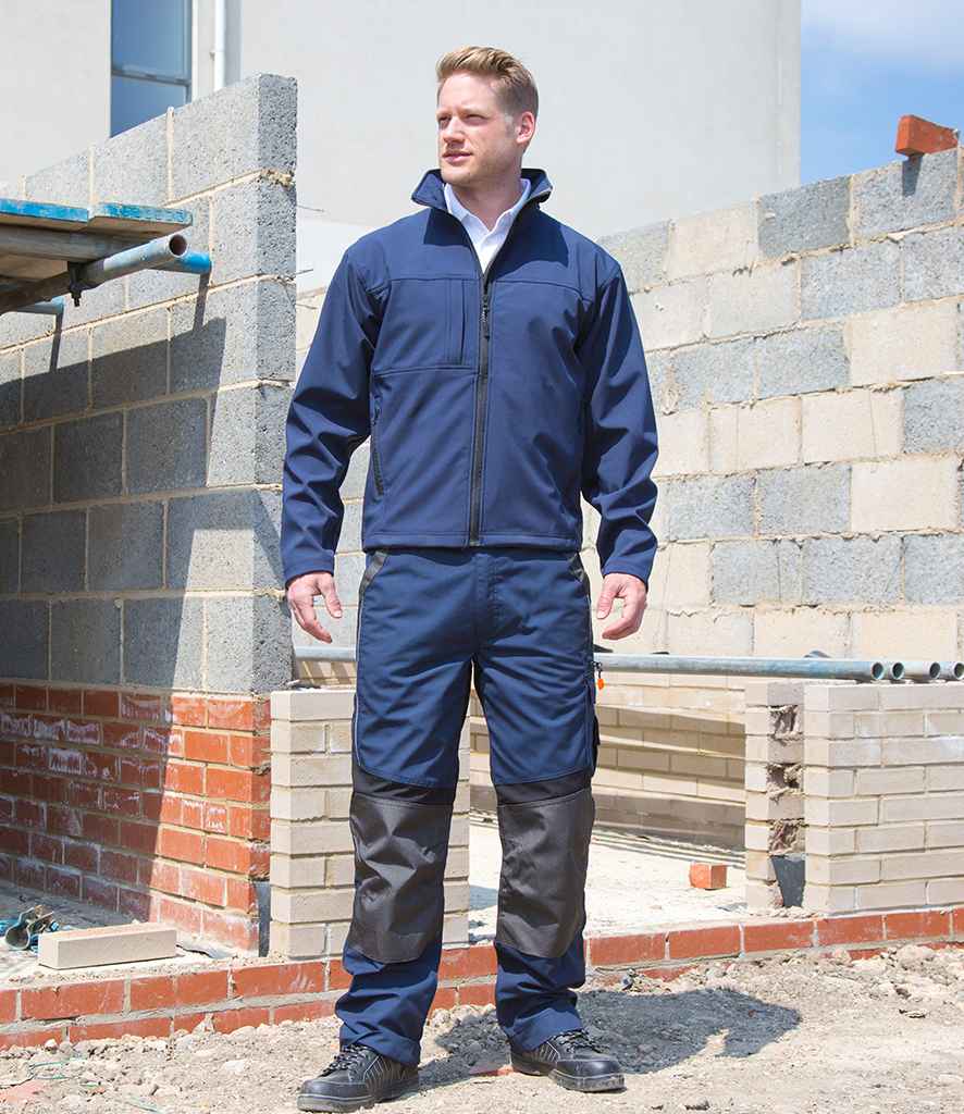 Result Classic Soft Shell Jacket in Navy by Result — Custom branded clothing by Print Press, featuring premium embroidery produced in our specialist print lab in the UK.