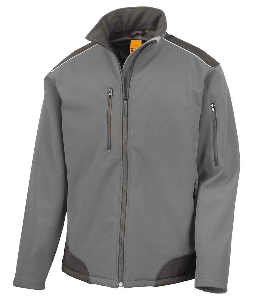 Result Work-Guard Ripstop Soft Shell Jacket in by Result Work-Guard — Custom branded clothing by Print Press, featuring premium embroidery produced in our specialist print lab in the UK.
