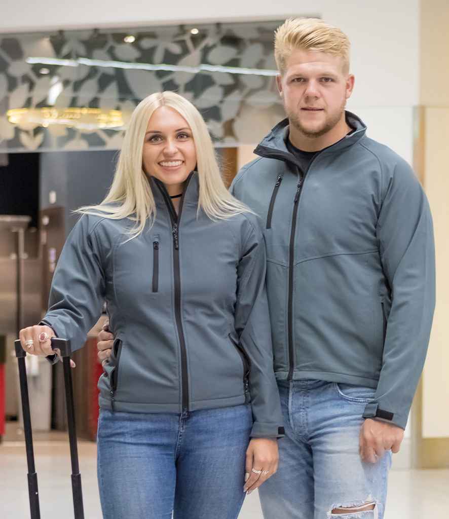Result Ladies Base Layer Soft Shell Jacket in Silver by Result — Custom branded clothing by Print Press, featuring premium embroidery produced in our specialist print lab in the UK.