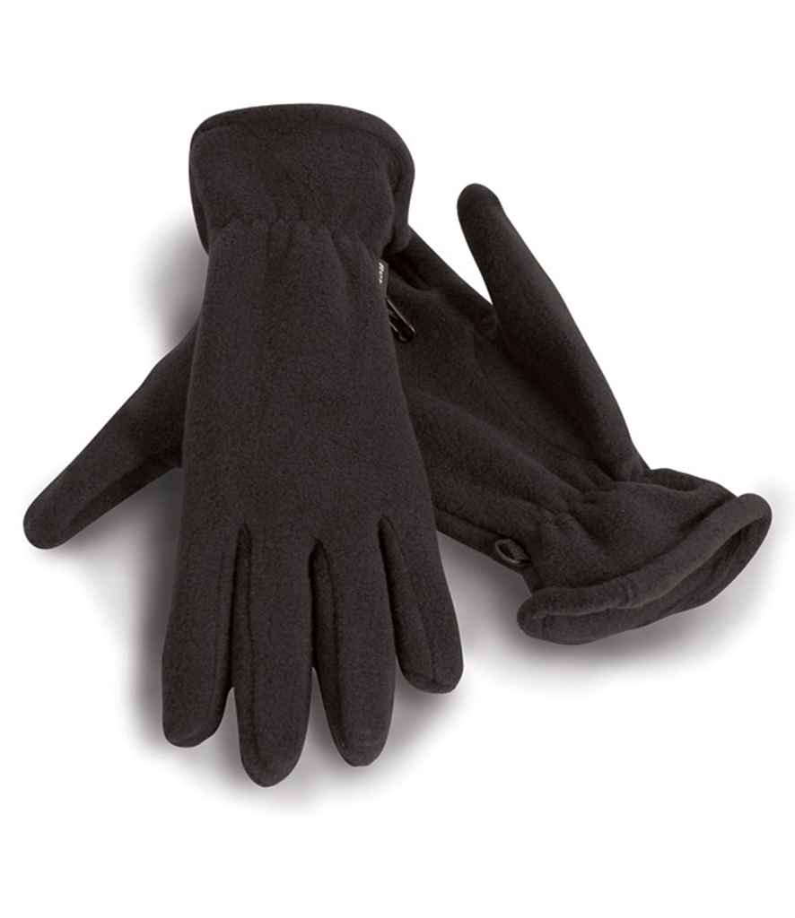 Result Polartherm™ Gloves in Black by Result Winter Essentials — Custom branded clothing by Print Press, featuring premium embroidery produced in our specialist print lab in the UK.