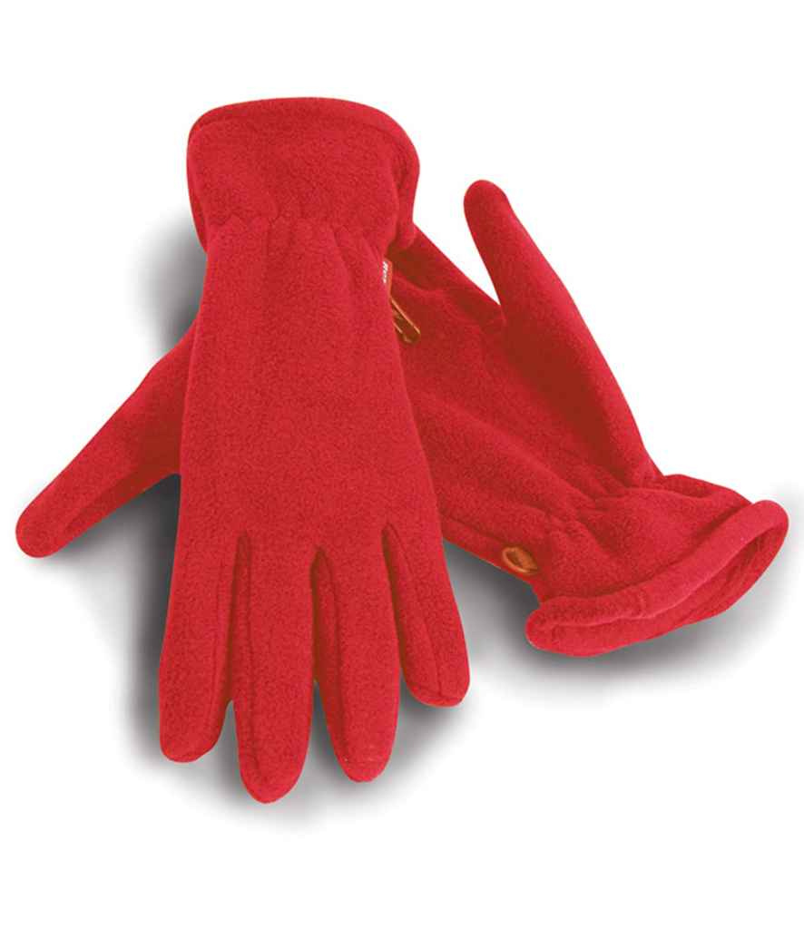 Result Polartherm™ Gloves in Red by Result Winter Essentials — Custom branded clothing by Print Press, featuring premium embroidery produced in our specialist print lab in the UK.