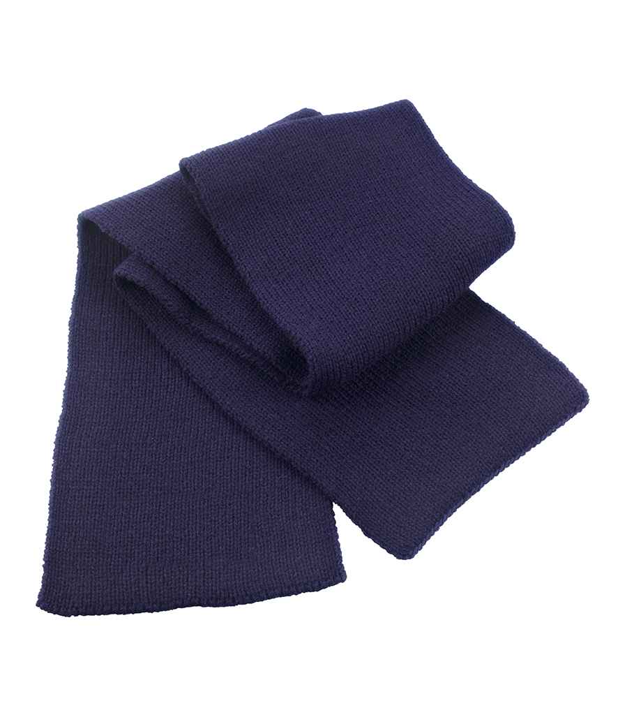 Result Classic Heavy Knit Scarf in ONE Navy by Result Winter Essentials — Custom branded clothing by Print Press, featuring premium embroidery produced in our specialist print lab in the UK.