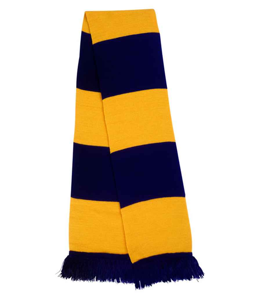 Result Team Scarf in ONE Navy Gold by Result Winter Essentials — Custom branded clothing by Print Press, featuring premium embroidery produced in our specialist print lab in the UK.