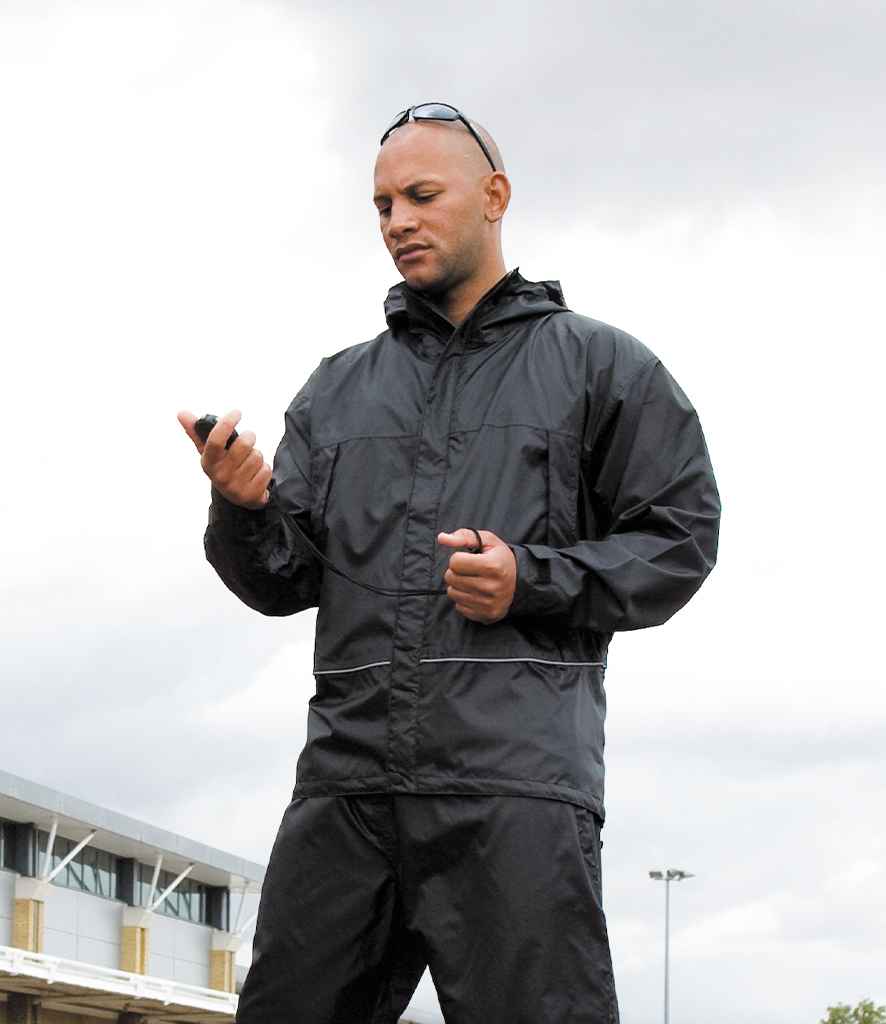 Result Waterproof 2000 Ripstop Team Jacket in Black by Result — Custom branded clothing by Print Press, featuring premium embroidery produced in our specialist print lab in the UK.