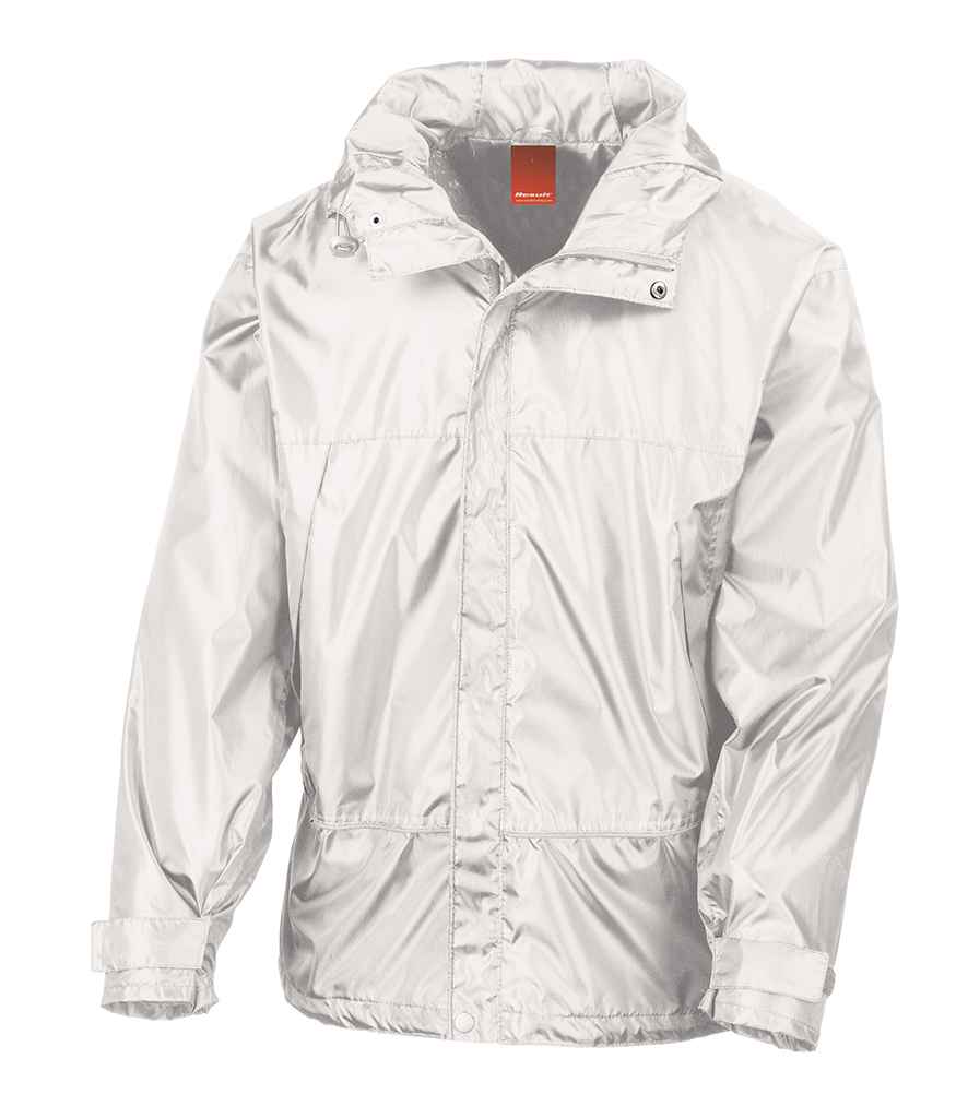 Result Waterproof 2000 Ripstop Team Jacket in White by Result — Custom branded clothing by Print Press, featuring premium embroidery produced in our specialist print lab in the UK.