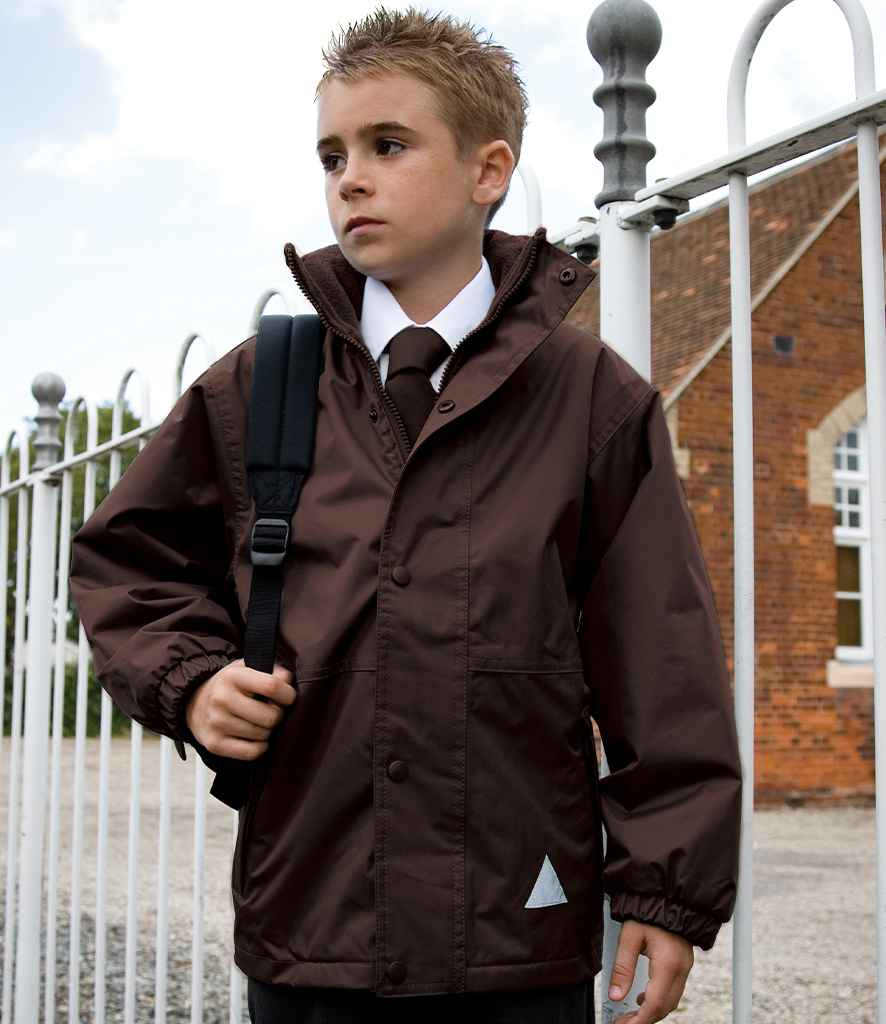 Result Kids/Youths StormDri 4000 Reversible Jacket in Brown Brown by Result — Custom branded clothing by Print Press, featuring premium embroidery produced in our specialist print lab in the UK.