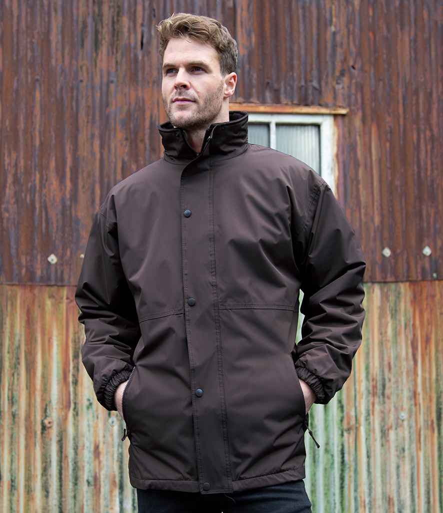 Result Reversible StormDri 4000 Waterproof Jacket in Brown Brown by Result — Custom branded clothing by Print Press, featuring premium embroidery produced in our specialist print lab in the UK.